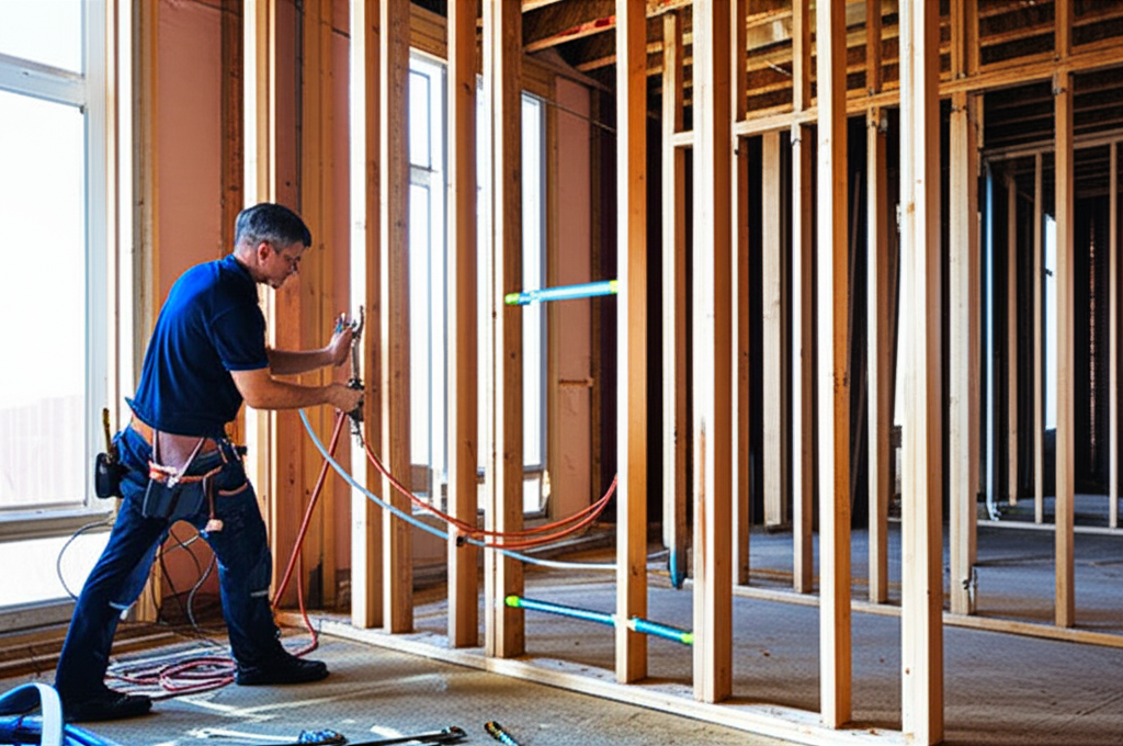 Construction plumbing feature